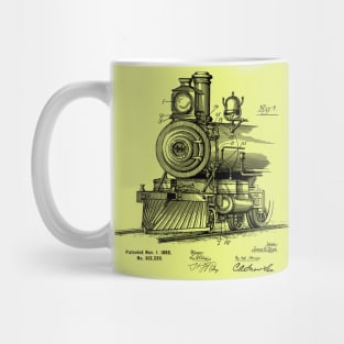 Vintage Steam Engine Locomotive Patent 1898 Mug